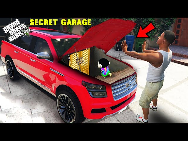 Franklin and Shinchan Found SECRET GARAGE Under Franklin's Car in GTA 5 (MALAYALAM) | Paradox FTW