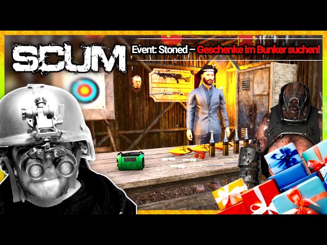 SCUM 0.95 💀 HARD New Year's event: Completely crazy in the bunker! - Search for gifts & fireworks!