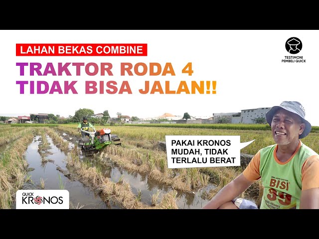 Traktor Roda 4 Sudah Menyerah Garap Lahan Bekas Combine, Sini Kronos Saja yang Kerjain!