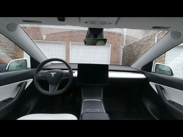 Rain falling on a Tesla Model Y - 3D VR180 ASMR