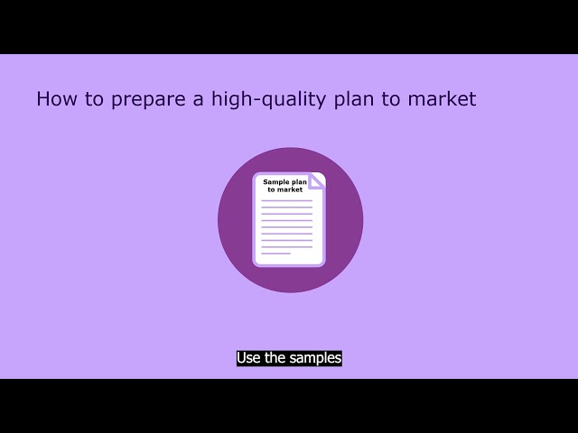 HOW TO PREPARE A HIGH-QUALITY PLAN TO MARKET