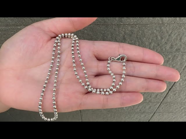 3mm Ball Chain Sterling Silver Necklace