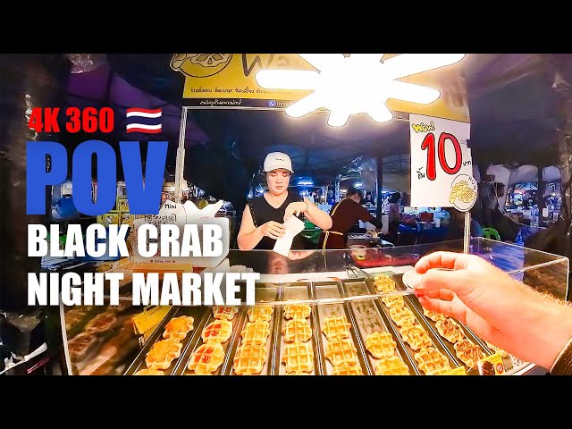 4K POV Walkthrough Black Crab Night Market | Krabi Thailand 🇹🇭