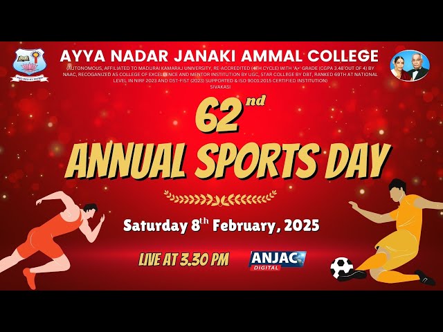 62nd ANNUAL SPORTS DAY | SATURDAY 8th FEBRUARY 2025 | 3.30 PM