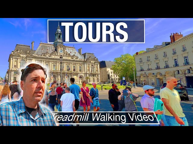 Second Tours France Virtual Walking Video for Treadmill - Medieval City on Loire - City Walks 4K