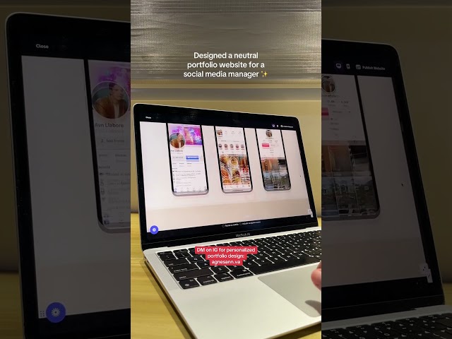Designed a neutral portfolio website for a social media manager ✨ #portfolio #virtualassistant