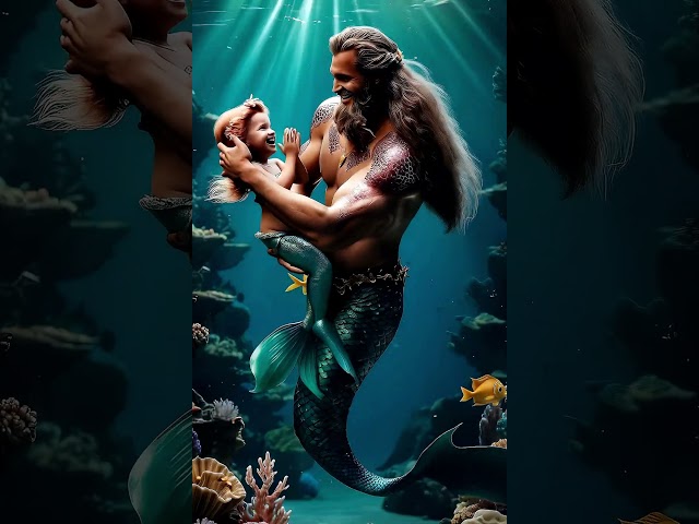 Father mermaid 🧜‍♀️ love #mermaid #animation #digitalart #disney #ocean #mermaidlove #ariel