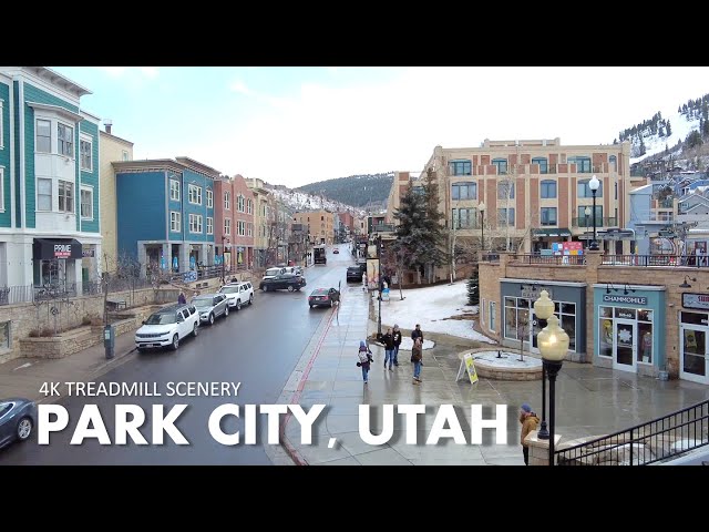 Park City Utah // 4K Walking Scenery // Main Street Loop // Treadmill Video // No mid roll ads!