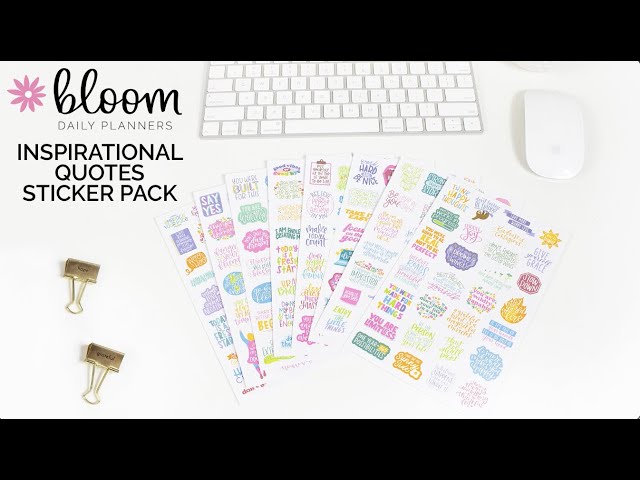 Inspirational Quote Sticker Pack Walkthrough - bloom daily planners®