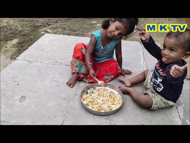 MILKY Prepared Egg fried rice | MILKY | M K TV VILLAGE FOOD | M K TV