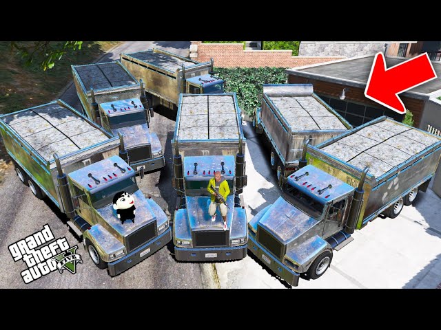 GTA 5 : Franklin & Shinchan Collecting Gold Car and Diamond Super Car And Earn $1000,000,000 in GTA5