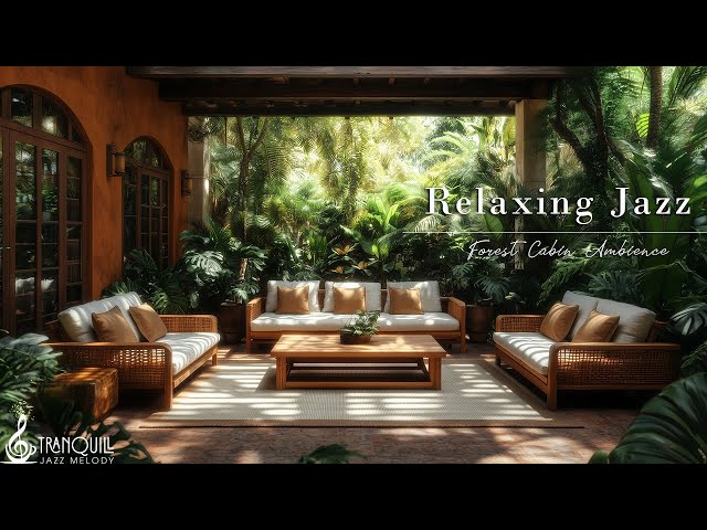 Jazz Relaxing Music In Forest | Cozy Spring Coffee Shop With Tranquill Jazz Instrumental Music