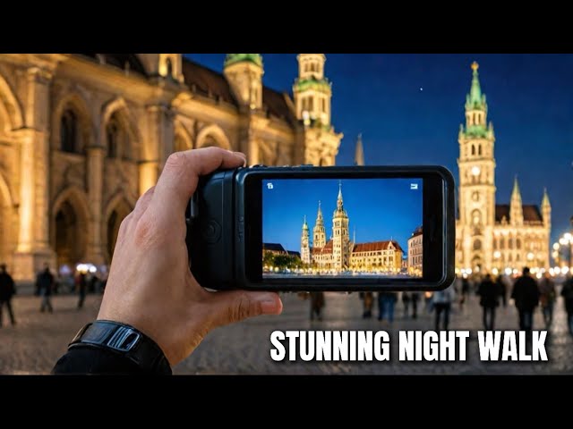 4K Evening Walking Tour in Munich | Explore Munich's Stunning Nighttime Landmarks