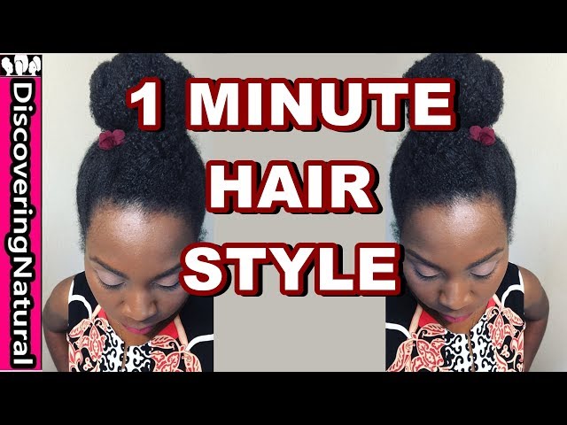 1 MINUTE Natural Hair Hairstyle | Protective Hairstyles Buns