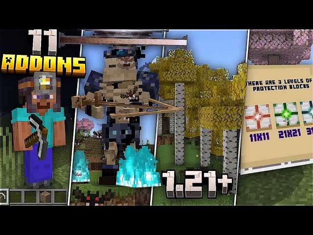 TOP 11 ADDONS that CANNOT BE MISSING in your Minecraft 1.21+ SURVIVAL (Bedrock/PE)