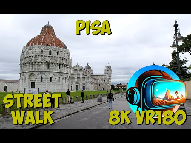 01 Pisa Italy walking through Piazza del Duomo towards the leaning tower 8K 4K VR180 3D Travel