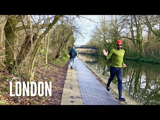 Regents Canal Walk London | Calm Winter Walk along the Canal | London Walk 4K HDR