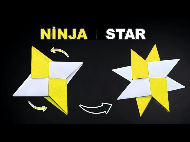 How To Make Origami Transforming Ninja Star | Origami Ninja Weapons |