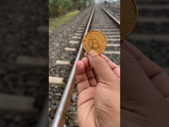 Train vs coin chocolate 🪙  #shorts #train #viral #chocolate #coin