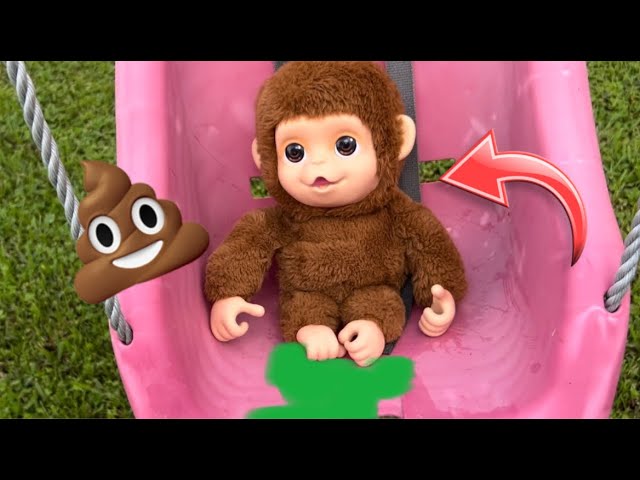 Baby Monkey has a BIG accident! 💩 Baby monkey video compilation