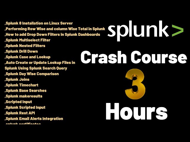 #Splunk Crash Course 3 Hours | Splunk Tutorial