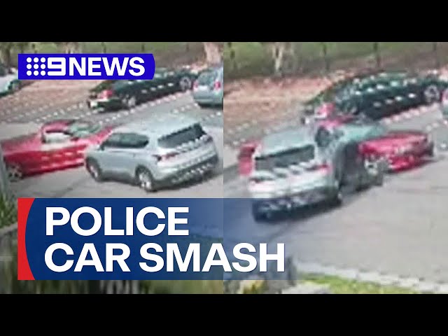 Police officers hospitalised after Melbourne car chase | 9 News Australia