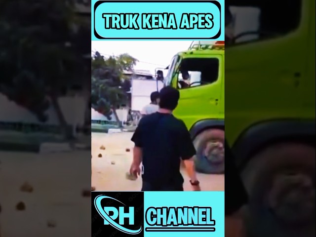 Truk kena apes #viralvideos