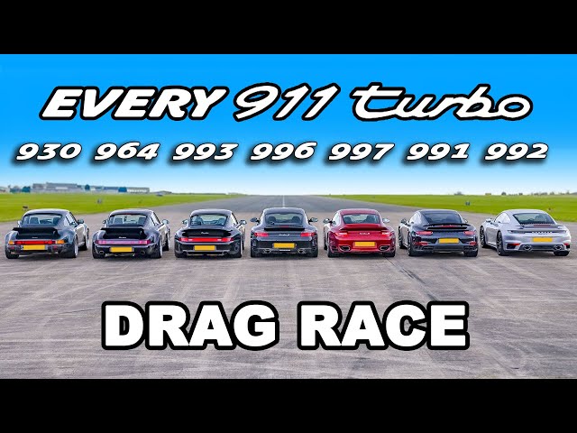 Porsche 911 Turbo generations DRAG RACE