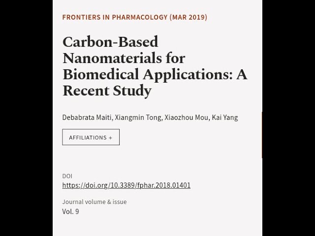 Carbon-Based Nanomaterials for Biomedical Applications: A Recent Study | RTCL.TV