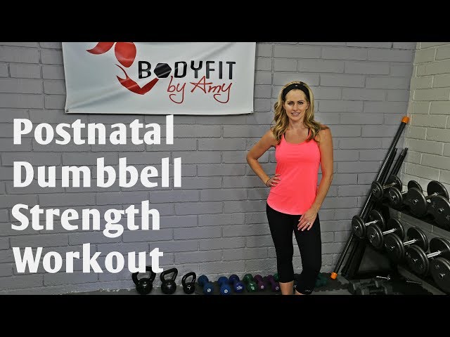 25 Minute Postnatal Dumbbell Strength Workout 1--- Postpartum Toning and Strengthening