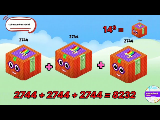 ADDITION OF NUMBERBLOCKS THREE SAME CUBES NUMBERS | 3 DUPLICATE NUMBERS @Educationalcorner110