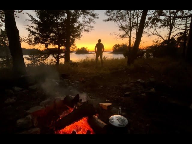 Fall camping trip, crazy rare green flash at sunset, campfire cooking and kayaking. Lance and Cinda