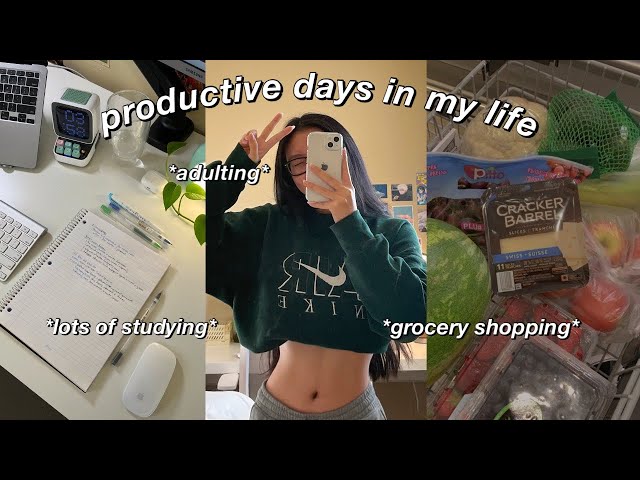 STUDY VLOG | productive days in my life | studying, adulting, grwm & how i got into research 🌱