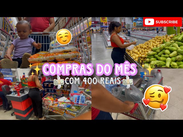 COMPRAS DO MÊS✨💜 COM 400 REAIS 💸 😅+ ORGANIZAÇÃO 😮‍💨💖 Vlog,rotina e maternidade)