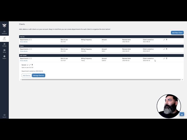 Multi-Tenancy Dashboard for our MSP Partners