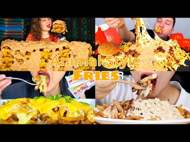 ASMR Mukbang | Loaded Animal Style Fries Feast