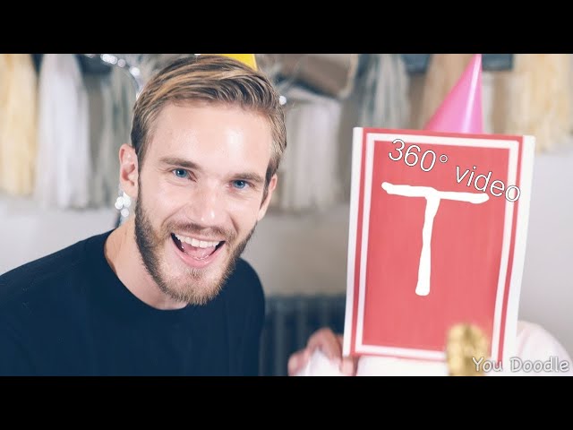 Congratulations by PewDiePie but its a 360 video