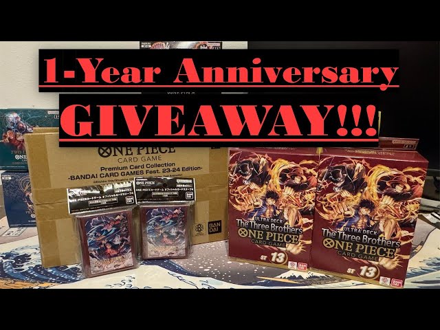 GIVEAWAY for 1 Year Channel ANNIVERSARY + OP05 BOOSTER BOX OPENING!! Happy New Year!!