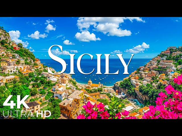 FLYING OVER SICILY (4K UHD) - Relaxing Music Along With Beautiful Nature Videos - 4K Video Ultra HD