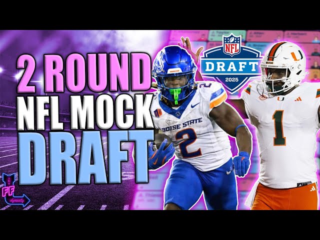 2025 NFL MOCK DRAFT REVIEW - 2 Rounds Skill Pos Highlight - Dynasty Fantasy Football Rookie Mock