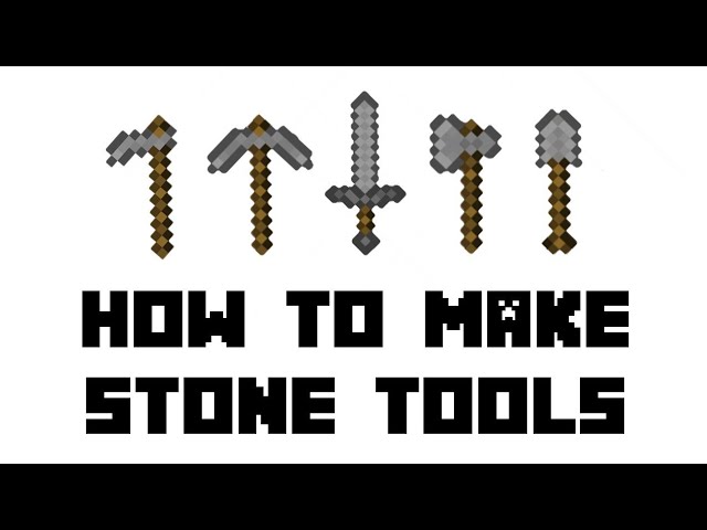 Minecraft: How to Make Stone Tools(Hoe, Shovel, Axe, Pickaxe, Sword)