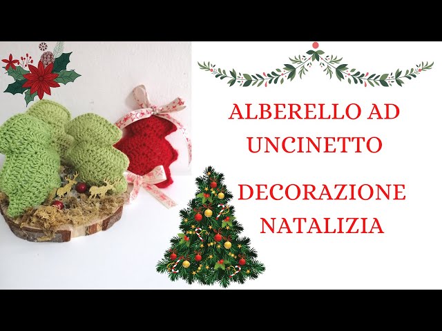 DECORAZIONE NATALIZIA ALBERELLO AD UNCINETTO FACILE E VELOCE DA REALIZZARE