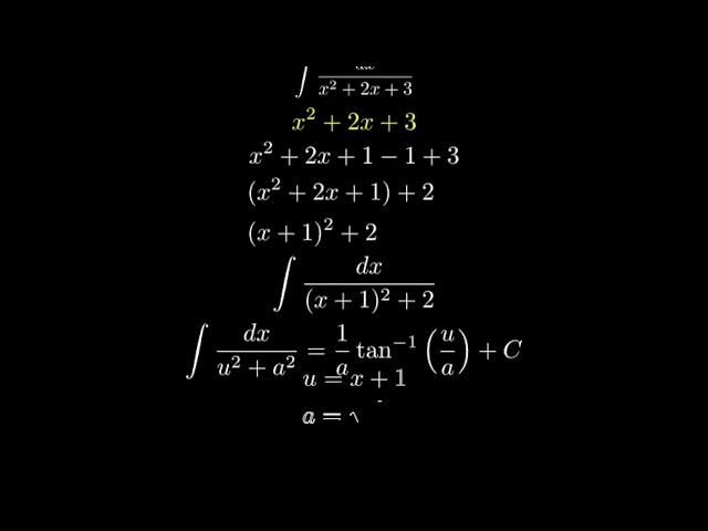 Q21.How to Solve ∫ 1/(x² + 2x + 3) dx? 🤔