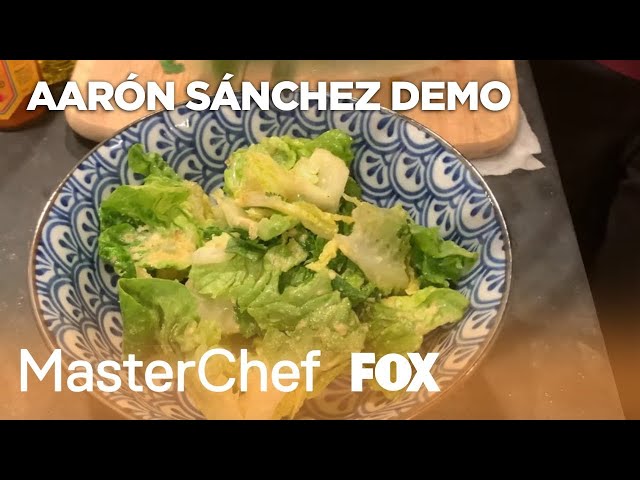 Cook #AtHomeWith Chef Aarón Sánchez: Salad & Dressing | MASTERCHEF