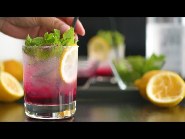 ブルーベリー スパークリング レモネード ✴︎ Sparkling Blueberry Lemonade recipe