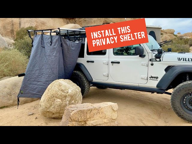 How To Install Car Side Shower Room Privacy Shelter | Easy Install on Overlanding Vehicle