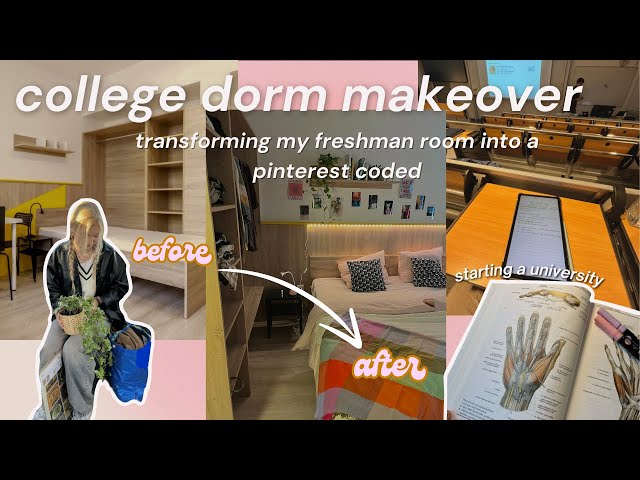 college dorm room makeover / turning my freshman room into a pinterest coded