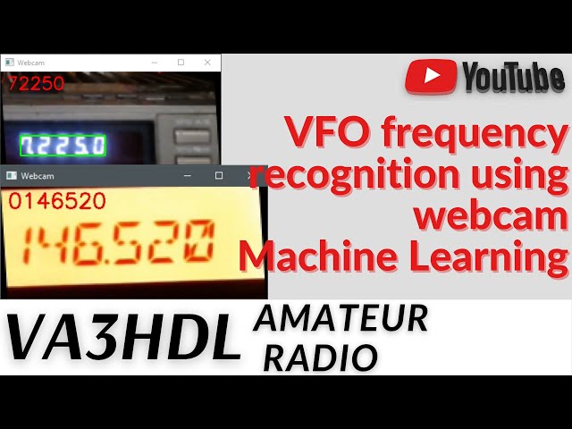 VFO Frequency recognition using webcam Machine Learning