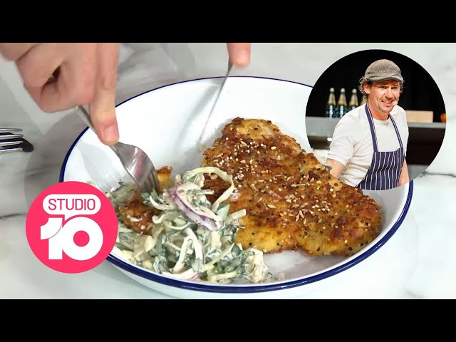 RECIPE: Colin Fassnidge’s Crispy Chicken Schnitzel | Studio 10