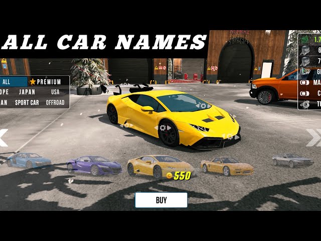 All Car Names in Car Parking Multiplayer, New Update V-4.8.23